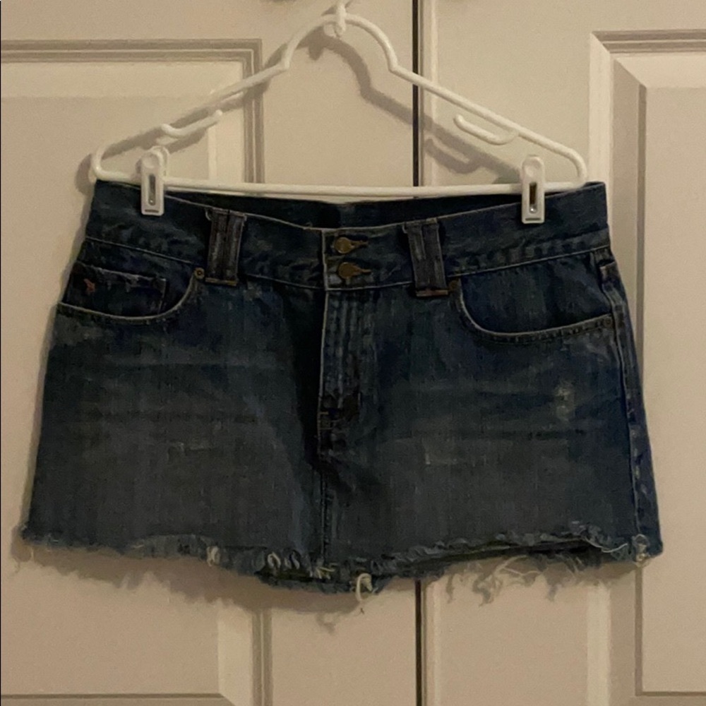 Abercrombie Distressed Denim Mini Skirt - Size 10